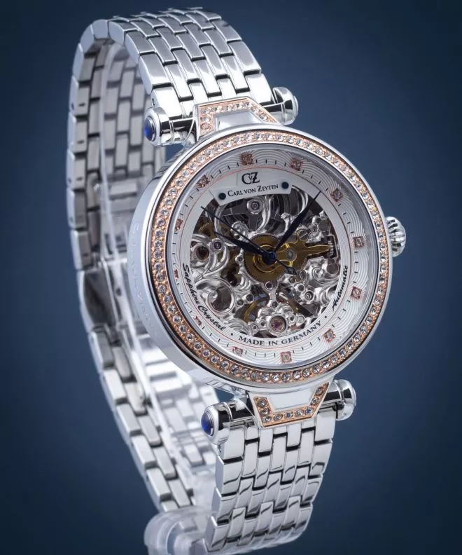 Reloj para mujeres Carl von Zeyten Gütenbach Skeleton CVZ0071RWHM (CVZ0071RWHMS)