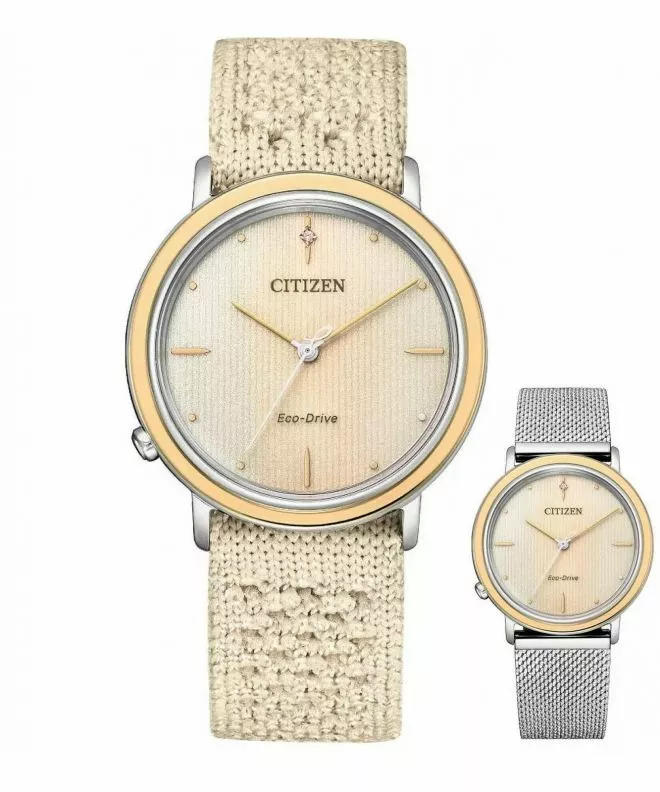 Reloj para mujeres Citizen Sapphire Diamonds Solar Gift Set EM1006-40A