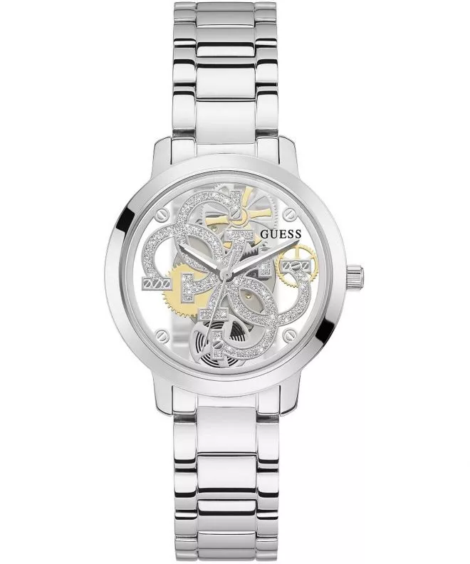 Reloj para mujeres Guess Quattro Clear Skeleton GW0300L1