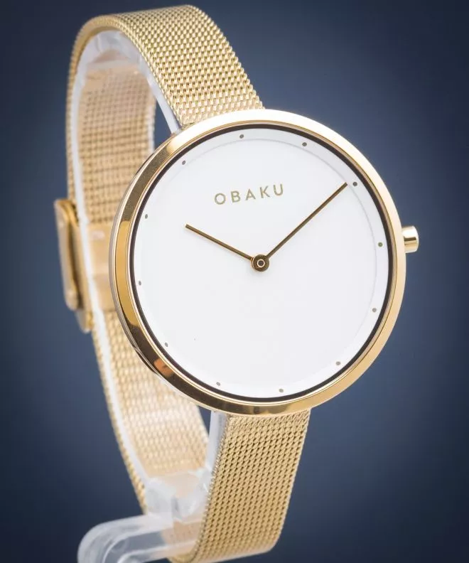 Reloj para mujeres Obaku Dok Gold V227LXGIMG1