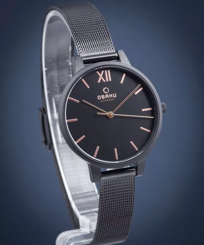 Reloj para mujeres Obaku Liv Charcoal V209LXBBMB
