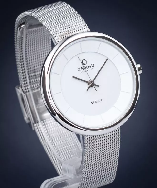 Reloj para mujeres Obaku Lys Steel Solar V206LRCWMC