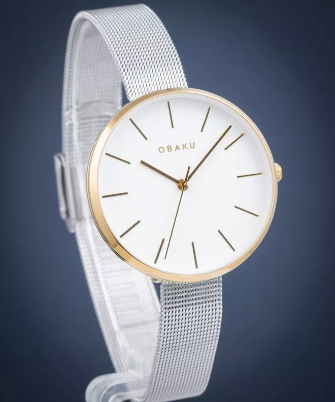 Reloj para mujeres Obaku Mynte Gold Bi V211LXGIMC1