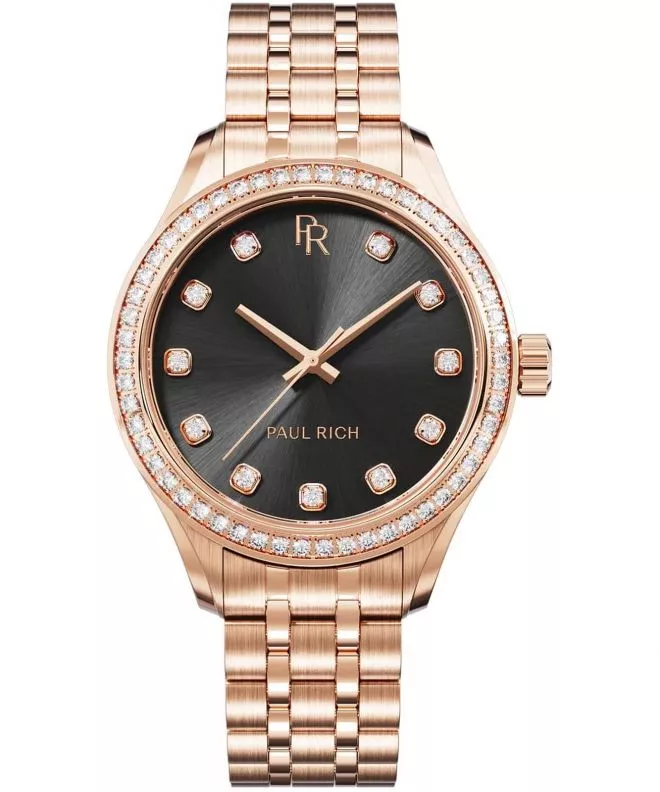 Reloj para mujeres Paul Rich Crystelle Rose Gold Black 717931446271