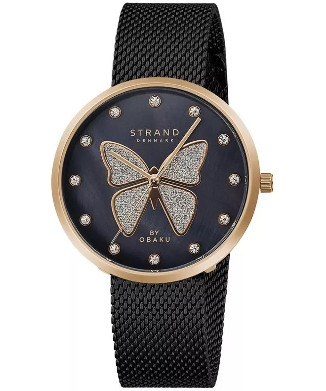 Reloj para mujeres Strand by Obaku Butterfly S700LXVBMB-DB