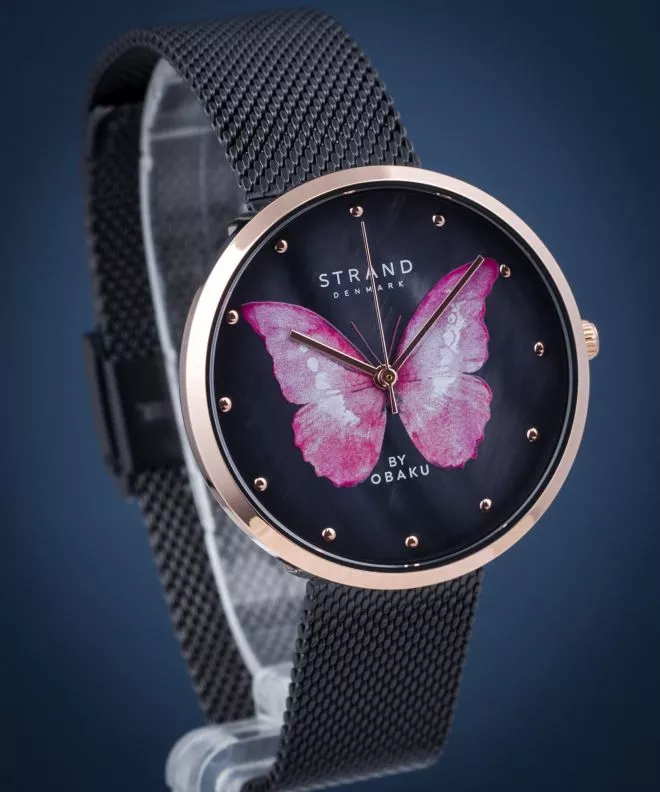 Reloj para mujeres Strand by Obaku Butterfly S700LXVBMB-DBP
