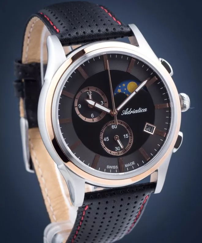 Reloj para hombres Adriatica Moonphase Chronograph A8282.R214CH