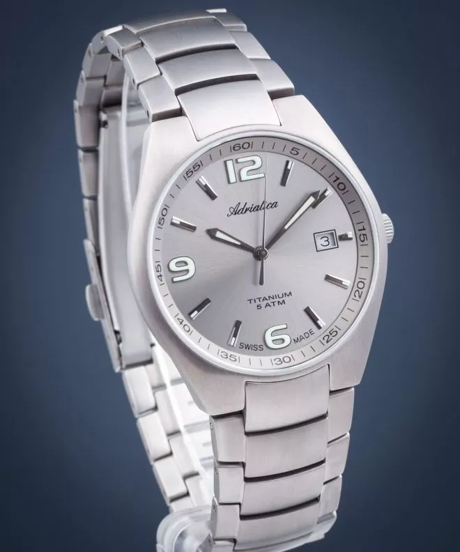 Reloj para hombres Adriatica Classic Titanium A1069.4157Q