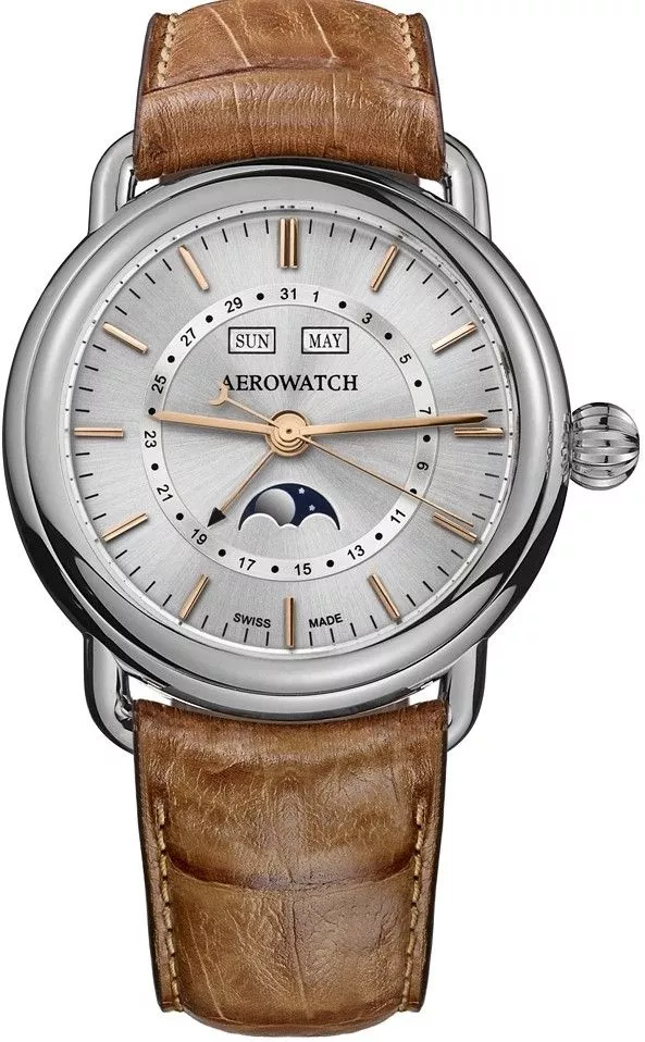Reloj para hombres Aerowatch 1942 Moon Phases 75970-AA02