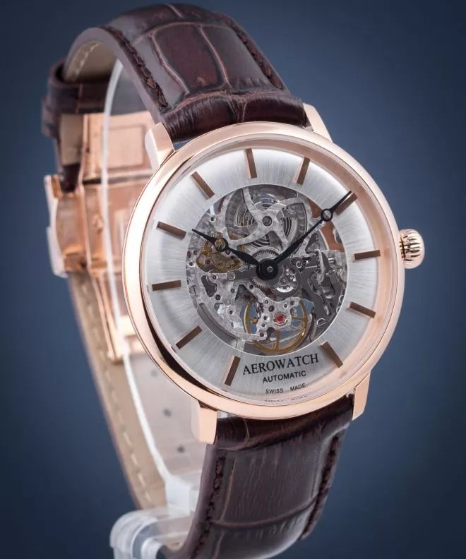 Reloj para hombres Aerowatch Heritage Slim Automatic 67975-RO01-SQ