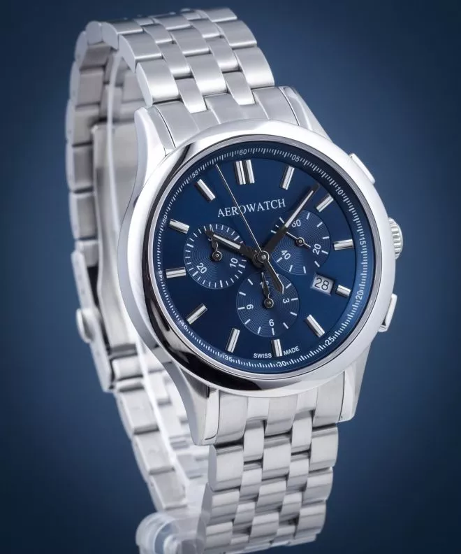 Reloj para hombres Aerowatch Les Grandes Classiques Pilote Chrono 83966-AA06-M