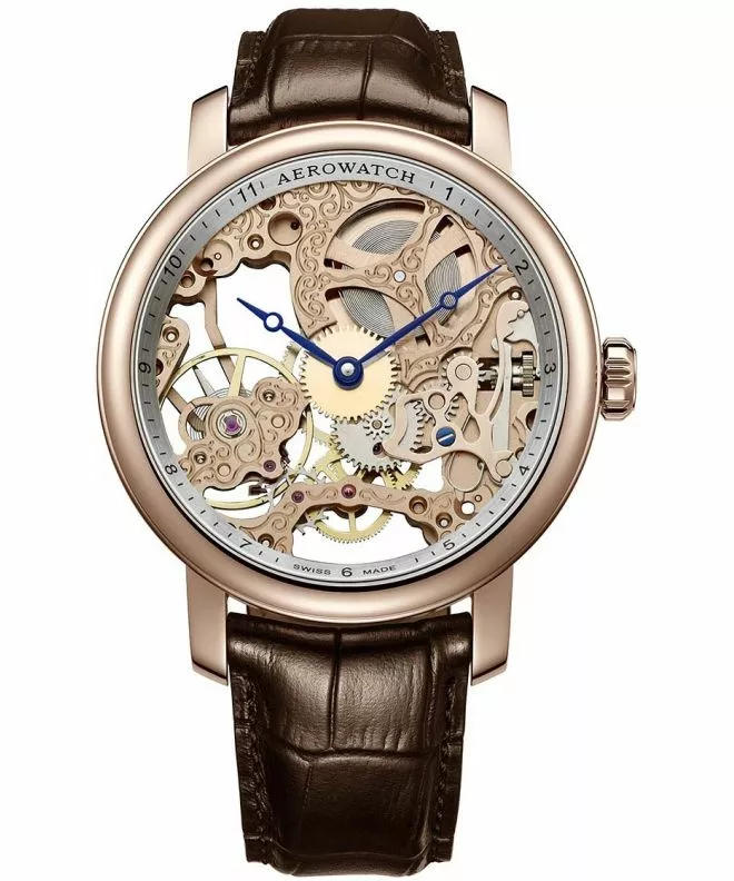 Reloj para hombres Aerowatch Renaissance Big Mechanical Skeleton 57931-RO01