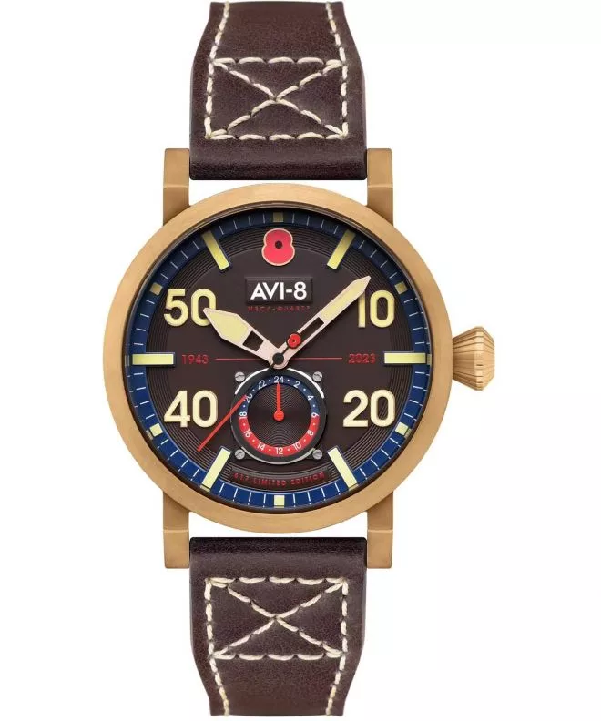 Reloj para hombres AVI-8 Carbon Brown Dambuster 80th Anniversary Royal British Legion Limited Edition AV-4108-RBL-05