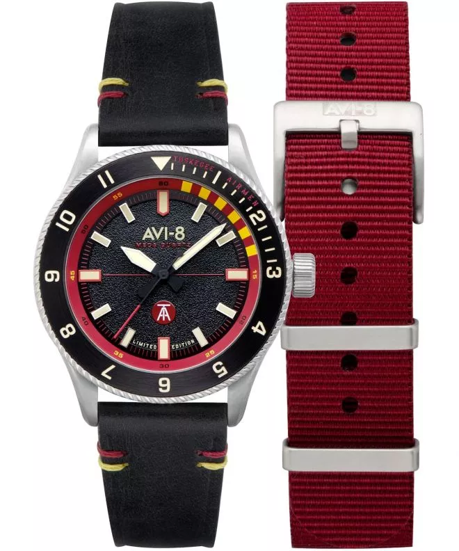Reloj para hombres AVI-8 Flyboy Tuskegee Airmen Limited Edition SET AV-4103-01