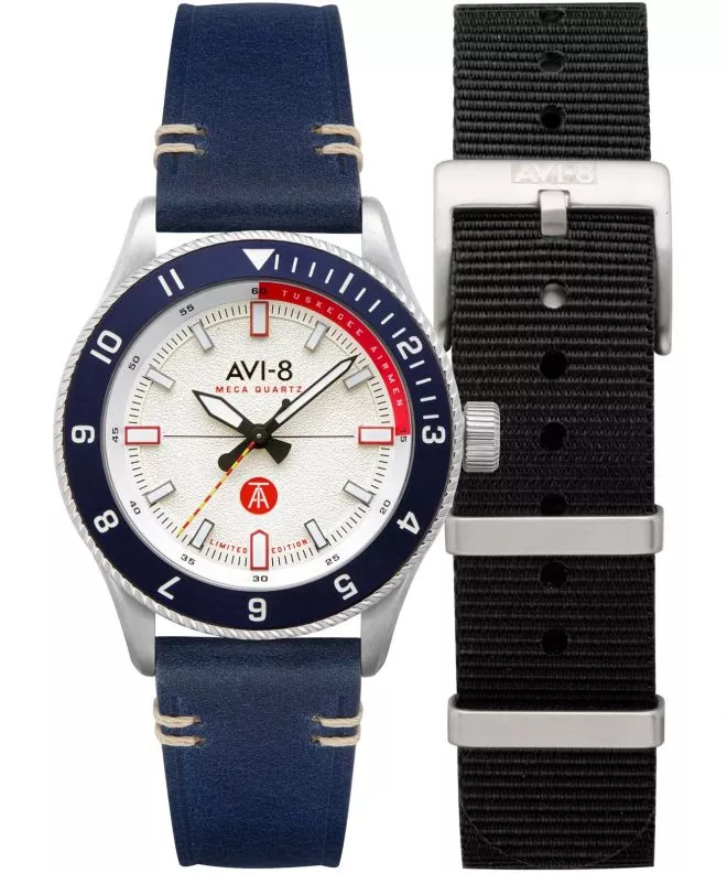 Reloj para hombres AVI-8 Flyboy Tuskegee Airmen Limited Edition SET AV-4103-03