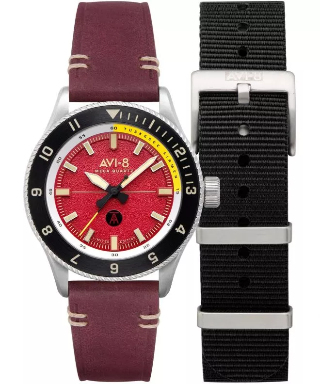 Reloj para hombres AVI-8 Flyboy Tuskegee Airmen Limited Edition SET AV-4103-04