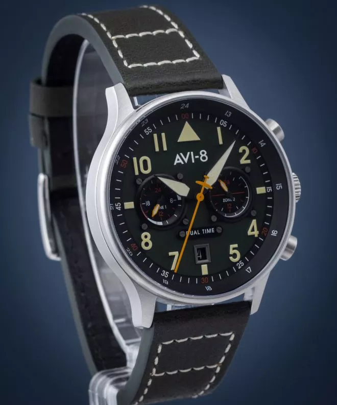 Reloj para hombres AVI-8 Hawker Hurricane Carey Dual Time Merville AV-4088-02