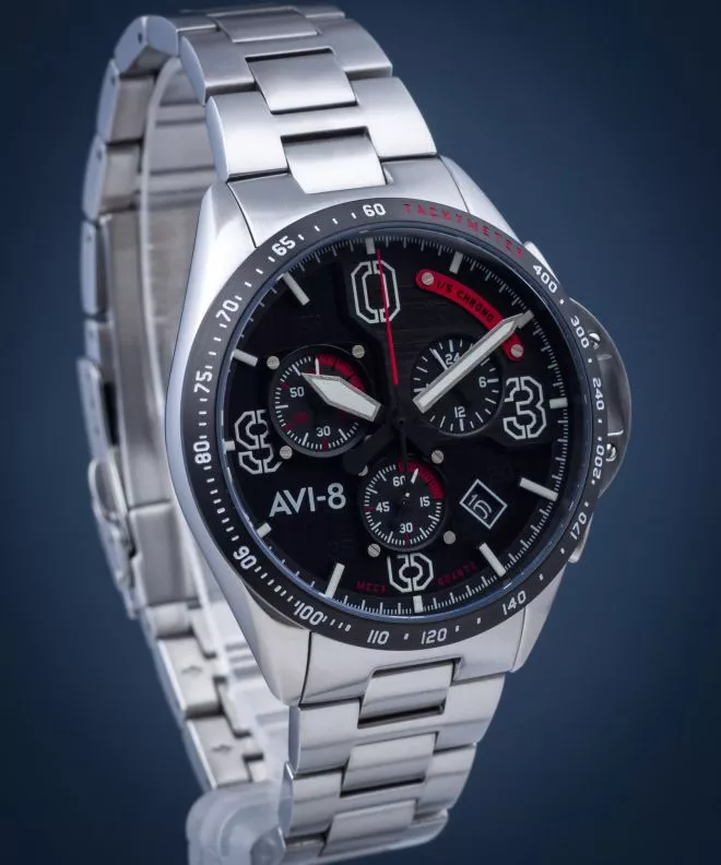 Reloj para hombres AVI-8 P-51 Mustang Blakeslee Chronograph Legion AV-4077-11