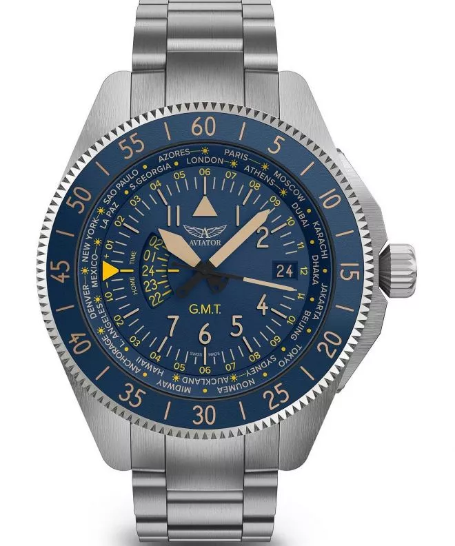 Reloj para hombres Aviator Airacobra GMT V.1.37.0.304.5