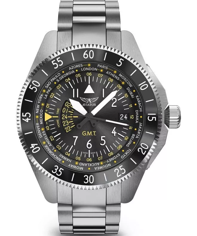 Reloj para hombres Aviator Airacobra GMT V.1.37.0.307.5