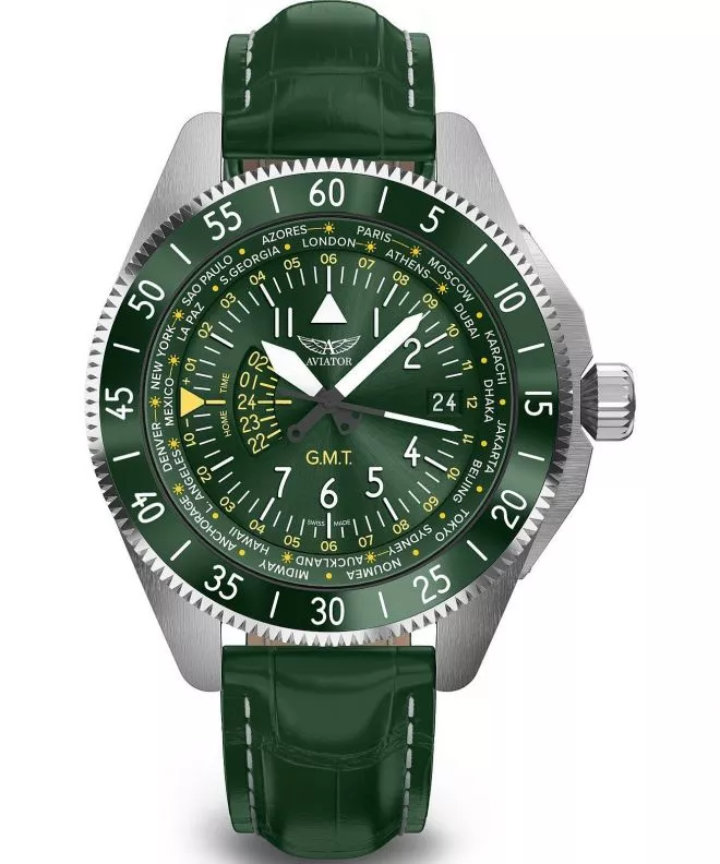 Reloj para hombres Aviator Airacobra GMT V.1.37.0.309.4