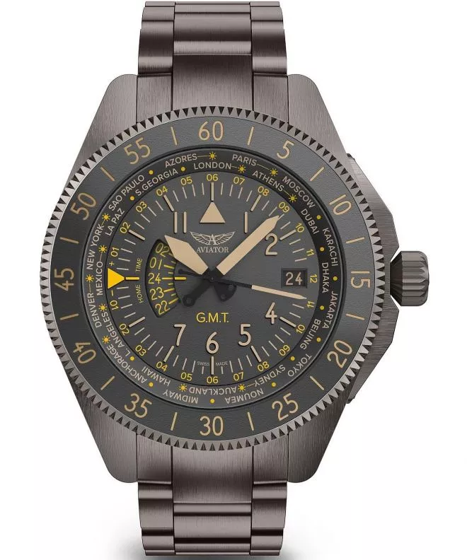 Reloj para hombres Aviator Airacobra GMT V.1.37.7.305.5