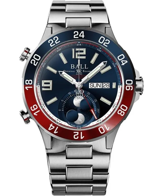Reloj para hombres Ball Roadmaster Marine GMT Moon Phase Limited Edition DG3220A-S1CJ-BE