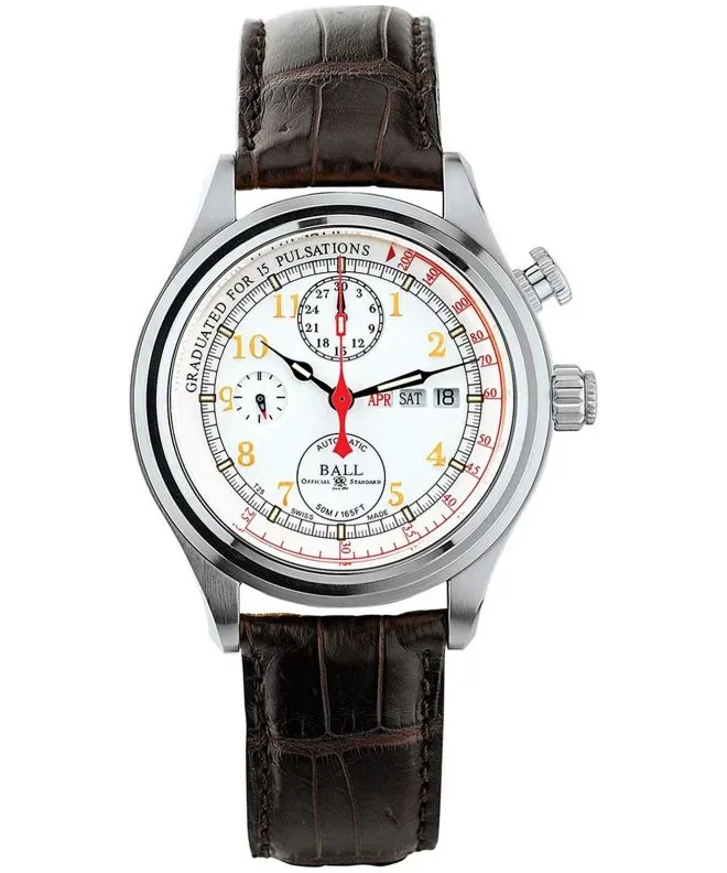 Reloj para hombres Ball Trainmaster Doctor's Chronograph Limited Edition CM1032D-PT-L1J-WH
