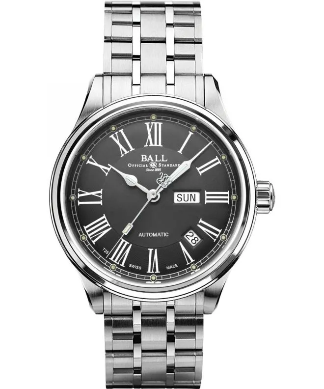 Reloj para hombres Ball Trainmaster Roman Automatic NM1058D-S4J-GY