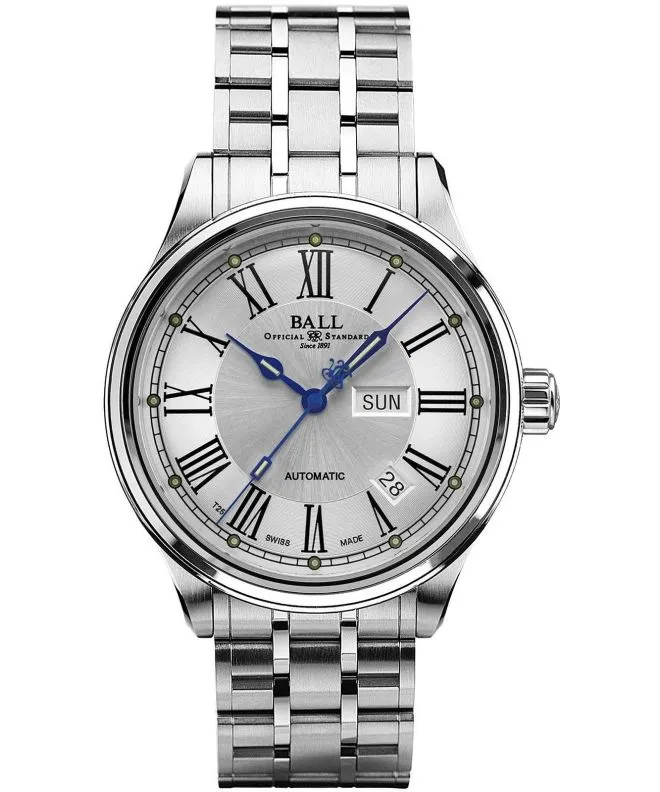 Reloj para hombres Ball Trainmaster Roman NM1058D-S4J-WH