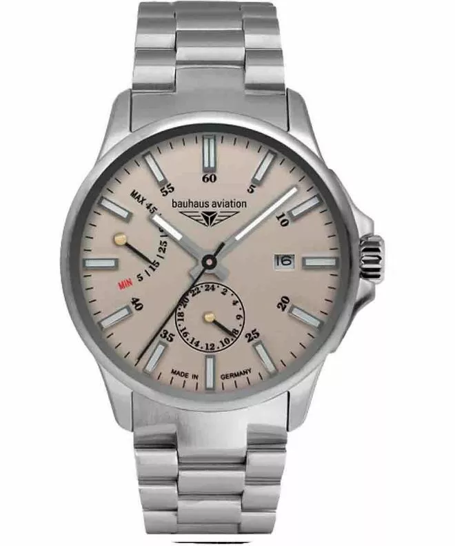 Reloj para hombres Bauhaus Aviation Titanium Automatic Power Reserve 2860M-5