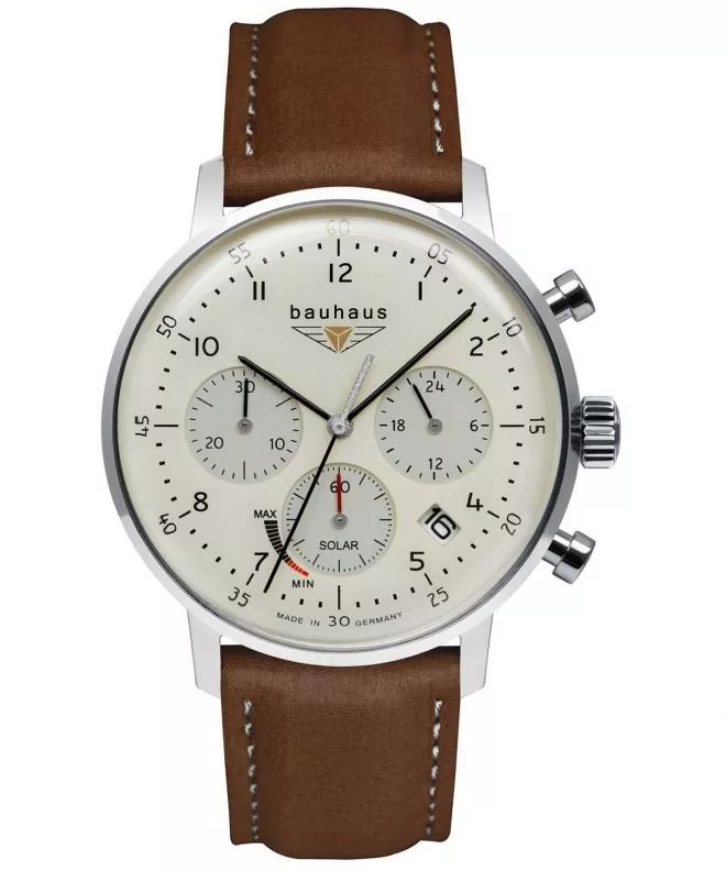 Reloj para hombres Bauhaus Classic Power Reserve Solar Chronograph 2086-5
