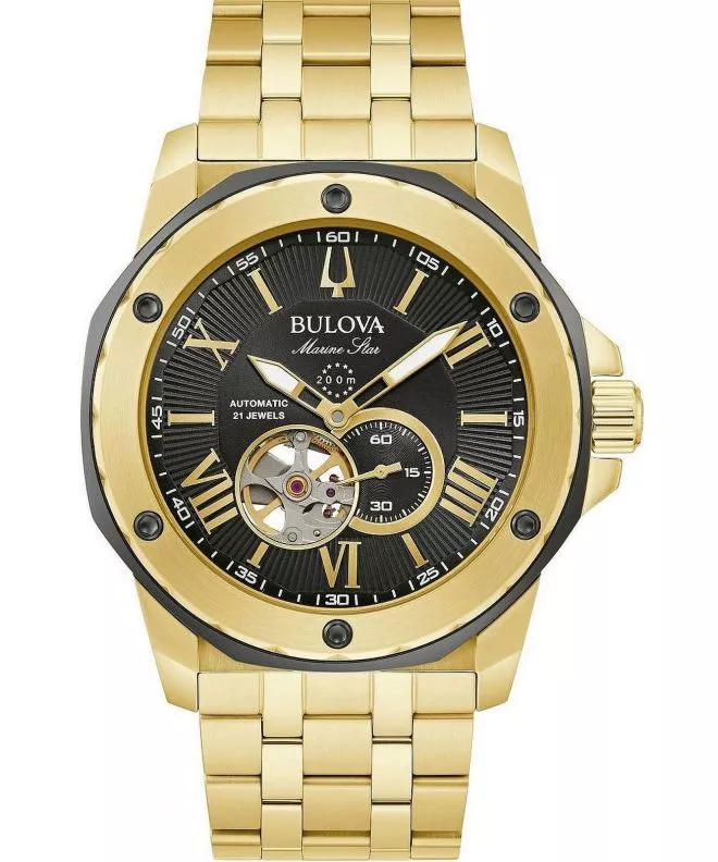 Reloj para hombres Bulova Marine Star Open Heart Automatic 98A273