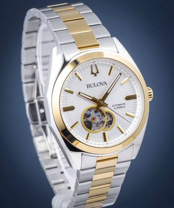 Reloj para hombres Bulova Surveyor Open Heart Automatic 98A284
