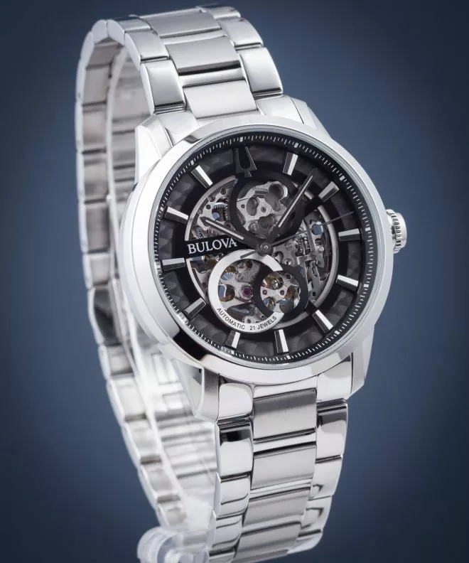 Reloj para hombres Bulova Sutton Skeleton Automatic 96A208