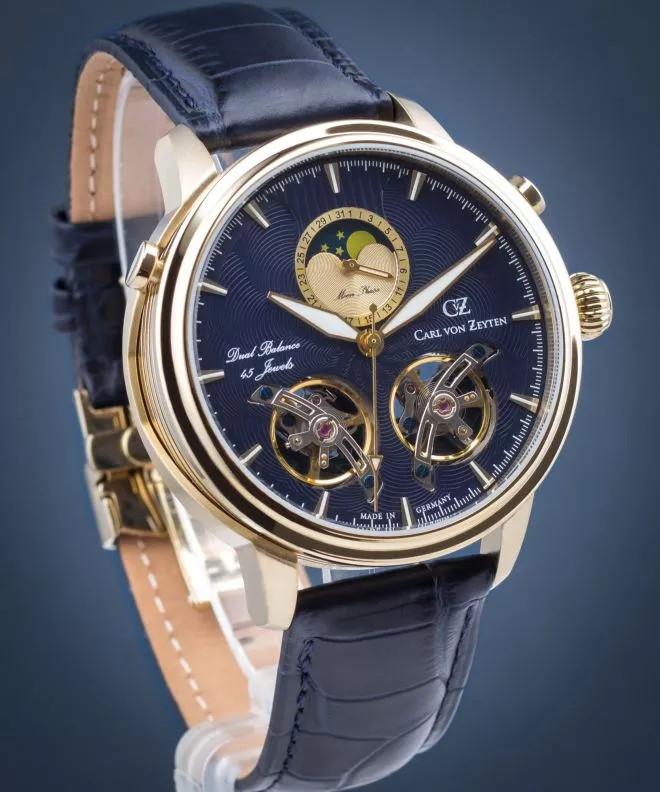 Reloj para hombres Carl von Zeyten Durbach Twin Balance Automatic CVZ0060GBL