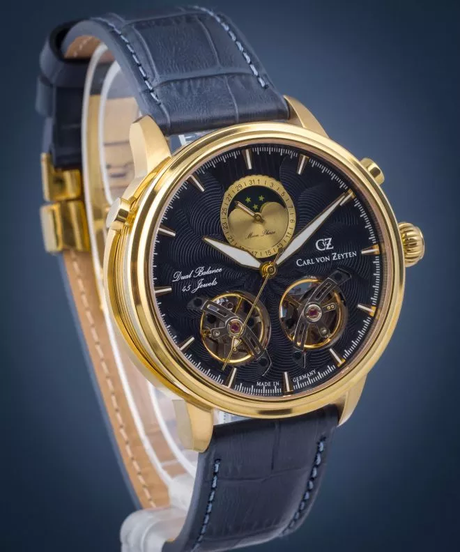 Reloj para hombres Carl von Zeyten Durbach Twin Balance Automatic CVZ0060GBLS