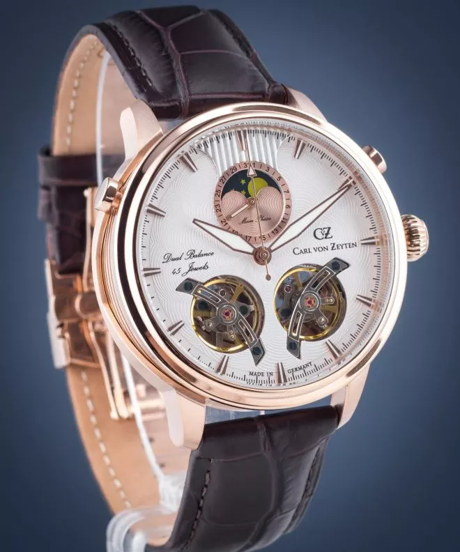 Reloj para hombres Carl von Zeyten Durbach Twin Balance Automatic CVZ0060RWH