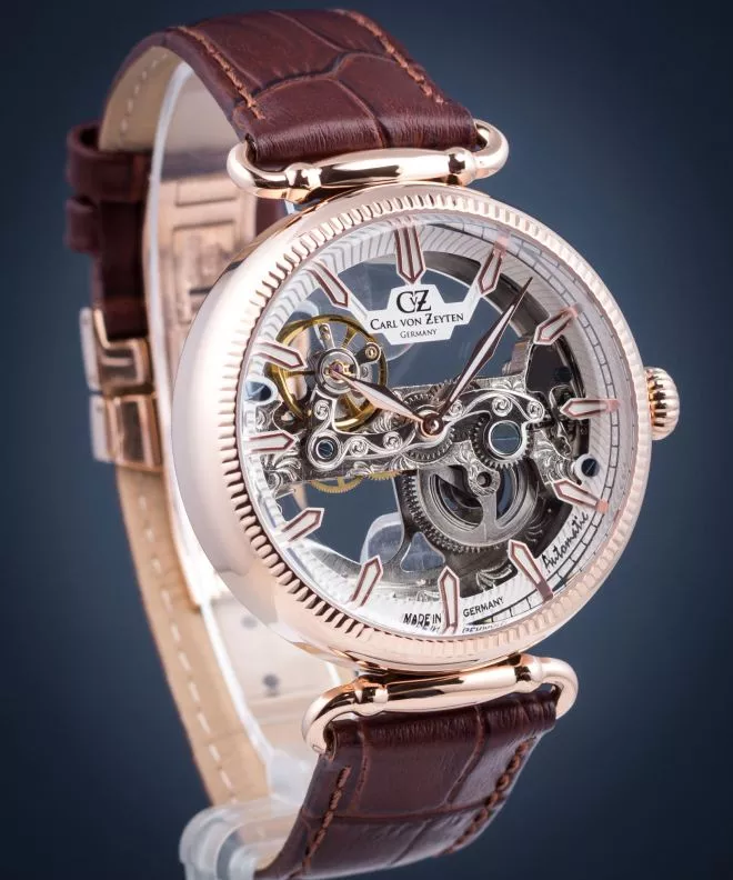 Reloj para hombres Carl von Zeyten Elzach Skeleton Automatic CVZ0031RWH