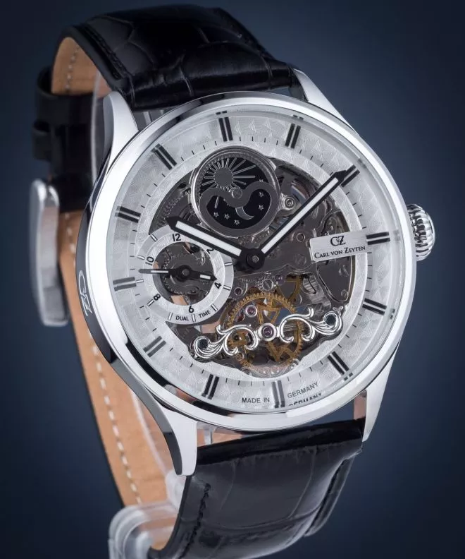 Reloj para hombres Carl von Zeyten Carl von Zeyten Neustadt Skeleton Automatic CVZ0008WH