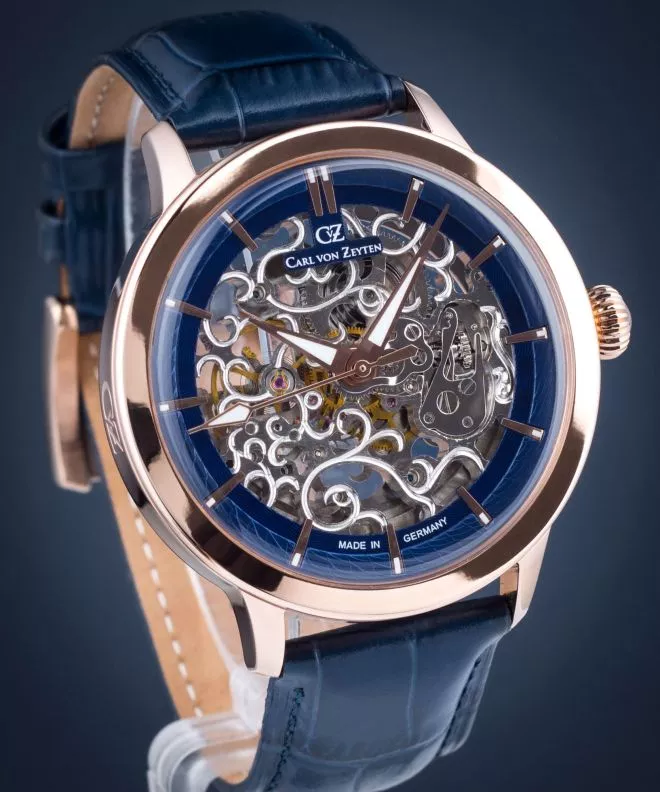 Reloj para hombres Carl von Zeyten Carl von Zeyten Triberg Skeleton Automatic CVZ0013RBL