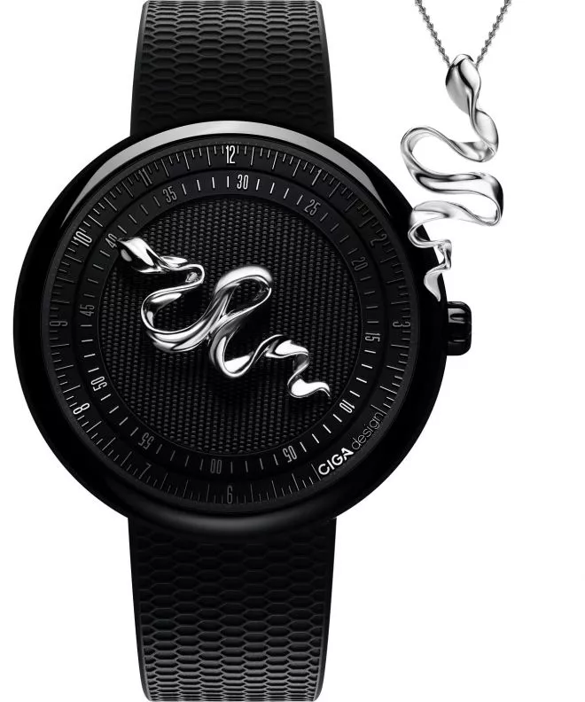 Reloj para hombres Ciga Design Legend of Serpent Automatic Silver 925 Edition GPHG 2021 SET U037-BB02-W6B