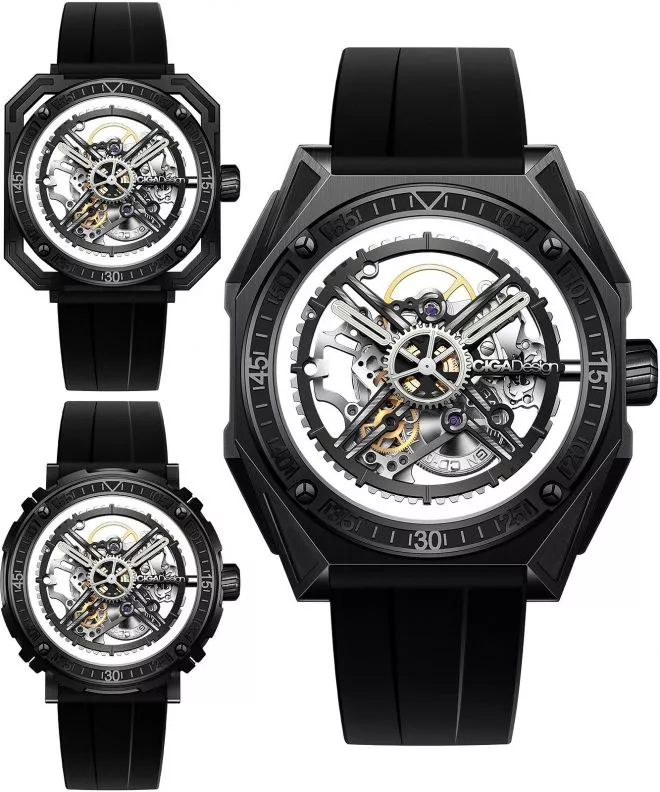 Reloj para hombres Ciga Design M Magician Titanium DLC SET M051-BB01-W6B