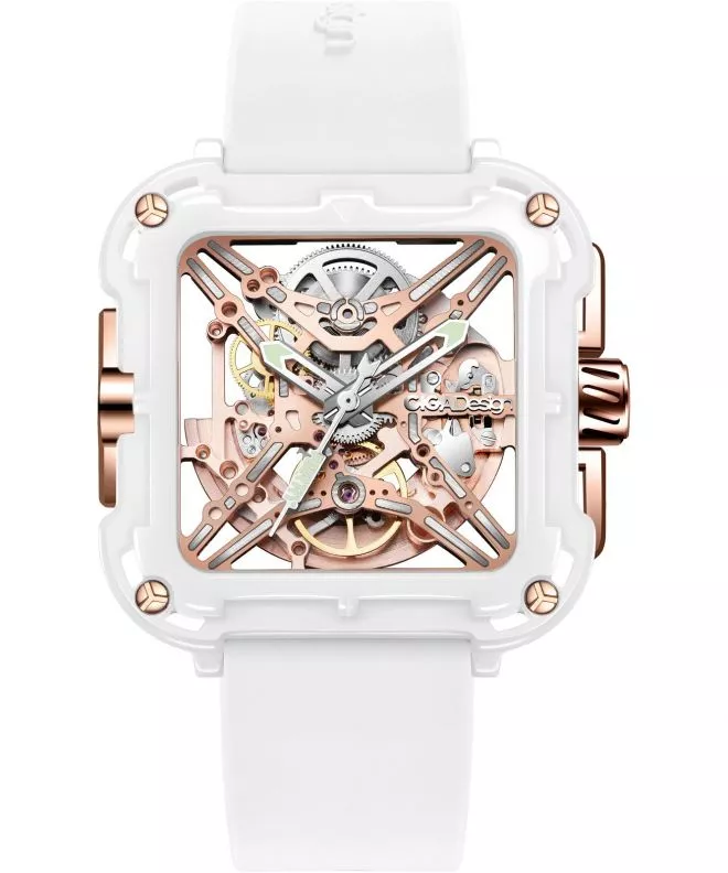Reloj para hombres Ciga Design X Series Machina Skeleton Ceramic Automatic X012-WR01-5WH