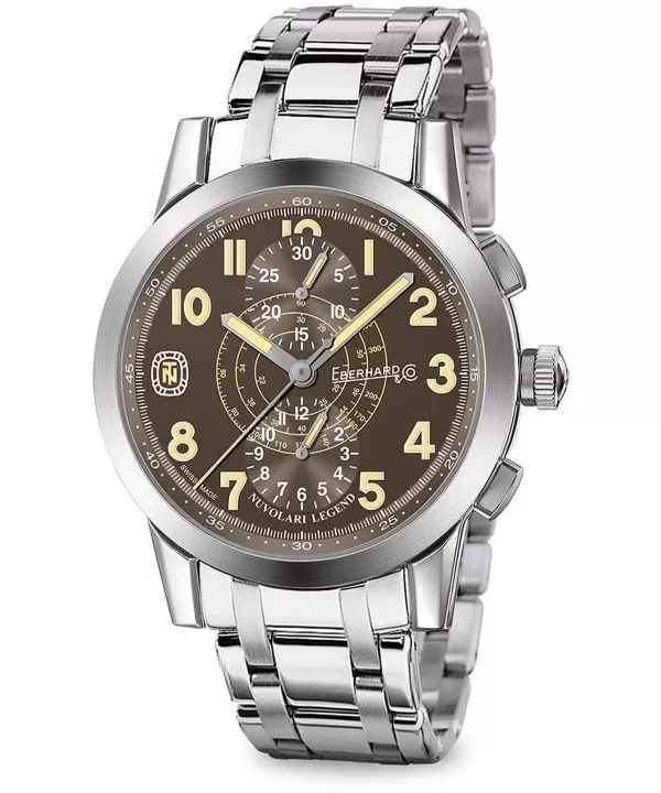 Reloj para hombres Eberhard Nuvolari Legend “The Brown Helmet” Automatic Chronograph 31138.02 CA