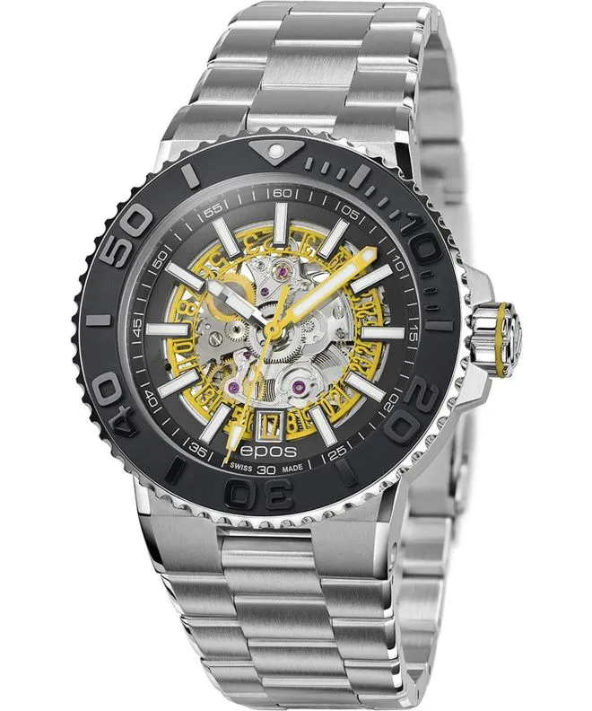 Reloj para hombres Epos Sportive Diver Skeleton Automatic 3441.135.20.15.30