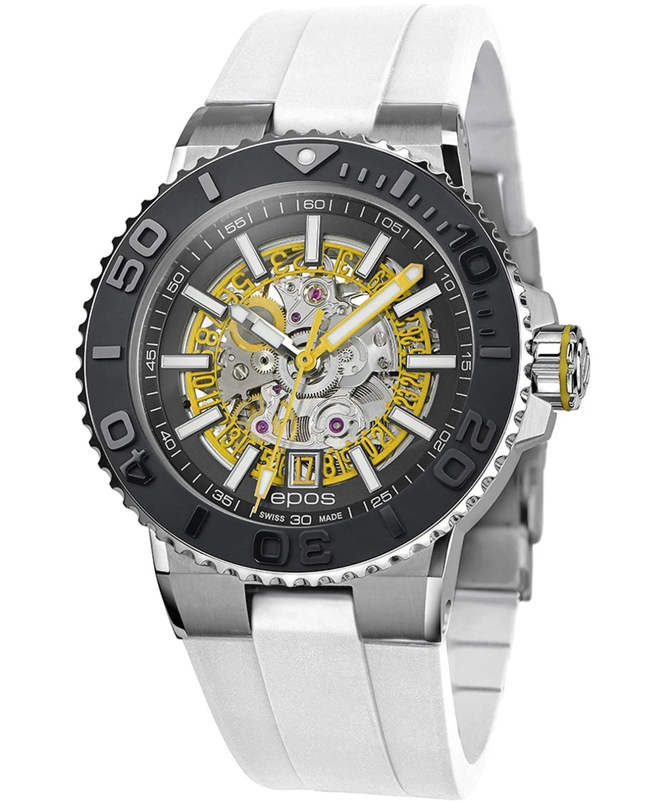 Reloj para hombres Epos Sportive Diver Skeleton Automatic 3441.135.20.15.50