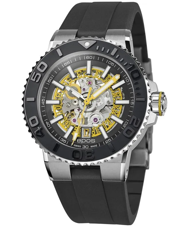Reloj para hombres Epos Sportive Diver Skeleton Automatic 3441.135.20.15.55