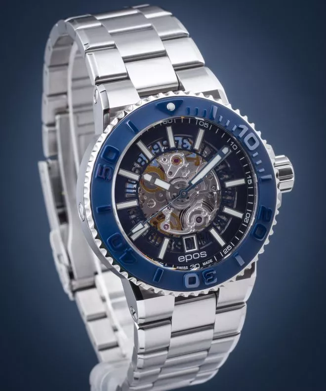Reloj para hombres Epos Sportive Diver Skeleton Automatic 3441.135.26.16.30