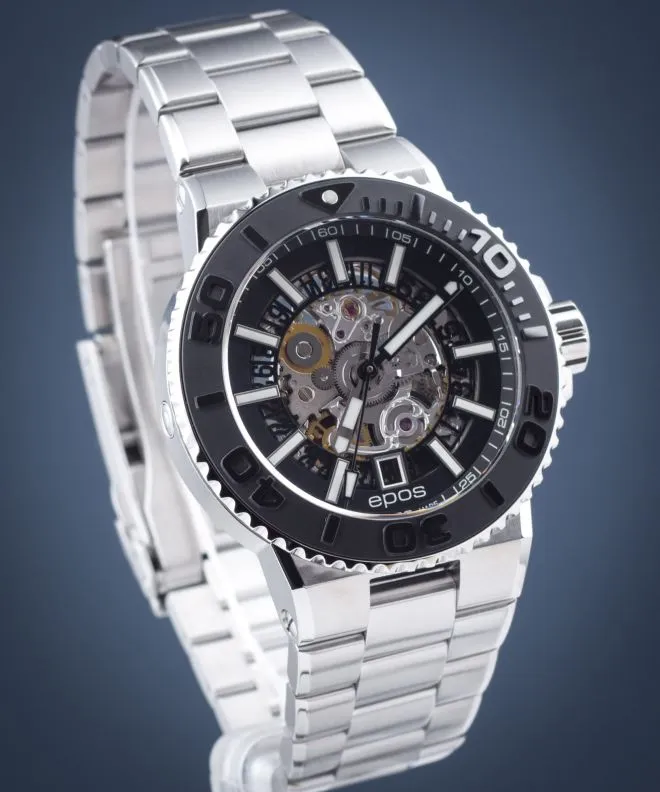 Reloj para hombres Epos Sportive Diver Skeleton Automatic 3441.135.25.15.30